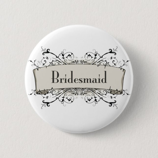 Badge Rond 5 Cm *Bridesmaid (Devant)