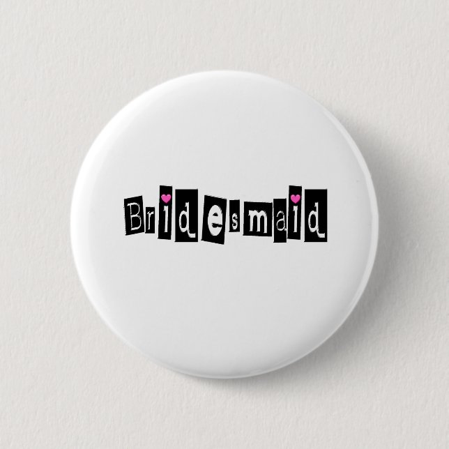 Badge Rond 5 Cm Bridesmaid (Devant)