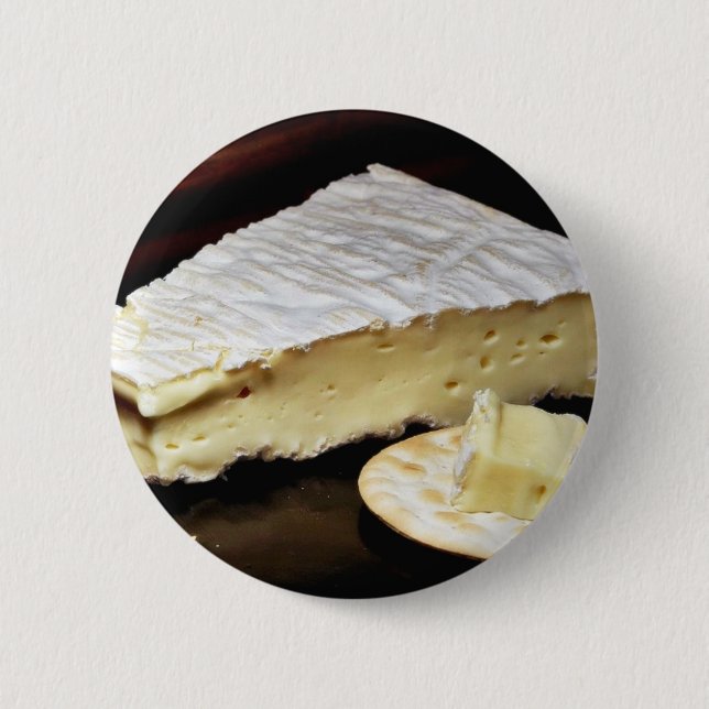 Badge Rond 5 Cm Brie De Meux Cheese (Devant)