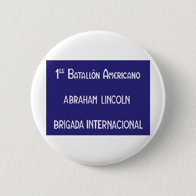 Badge Rond 5 Cm Brigades internationales Abraham Lincoln ęr (Devant)