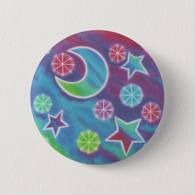 Badge Rond 5 Cm Bright Night bouton rond (Devant)