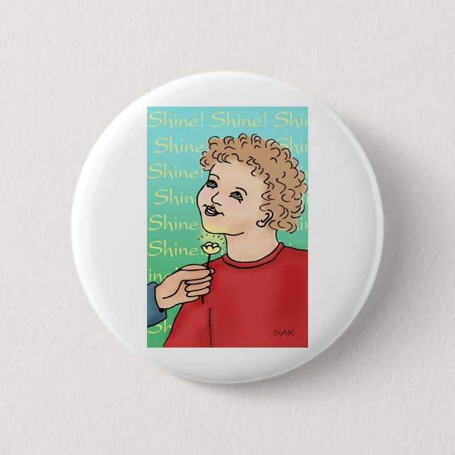 Badge Rond 5 Cm Brille ! (Devant)