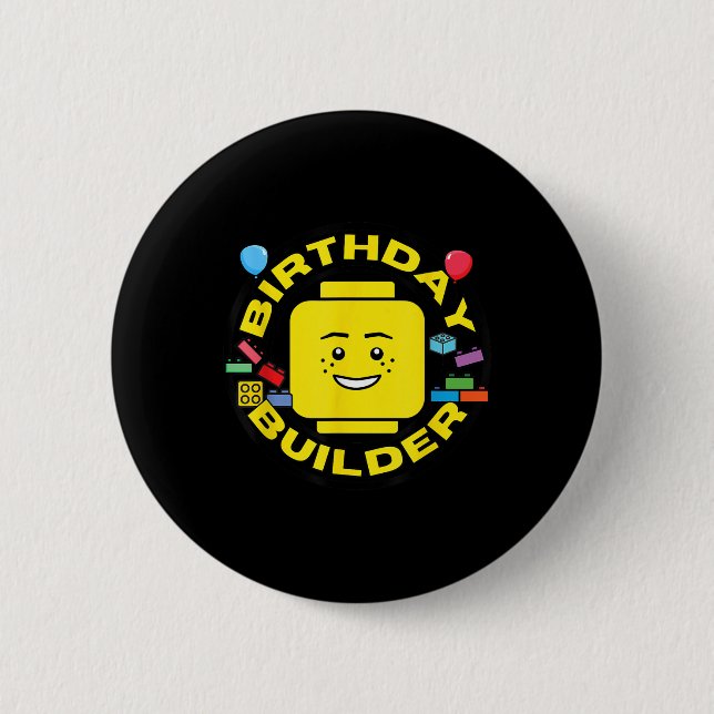 Badge Rond 5 Cm Briques de construction Figurine de blocs de const (Devant)