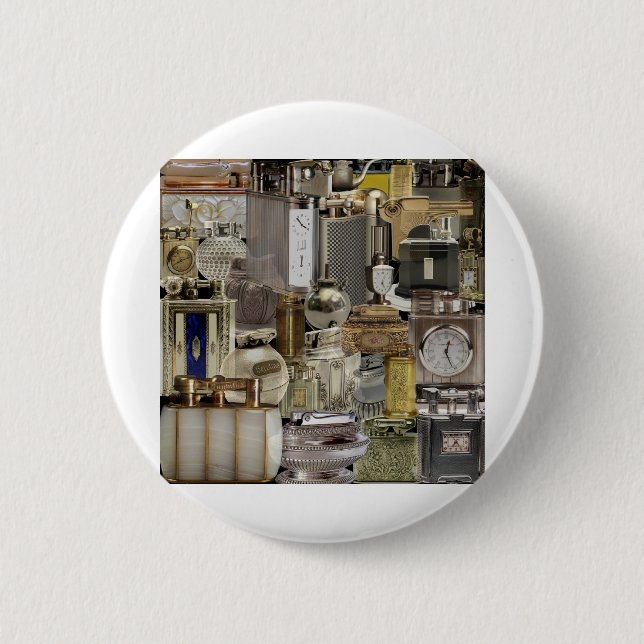 Badge Rond 5 Cm Briquets à cigarettes vintages (Devant)