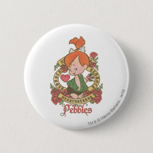Badge Rond 5 Cm Brise-coeur PEBBLES™