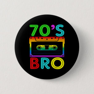 Badge Rond 5 Cm Bro rétro Vintage des années 70 pour la famille Ha