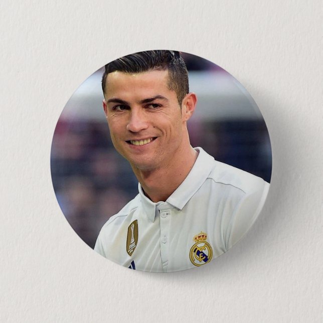 Badge Rond 5 Cm Broche Cristiano Ronaldo (Devant)