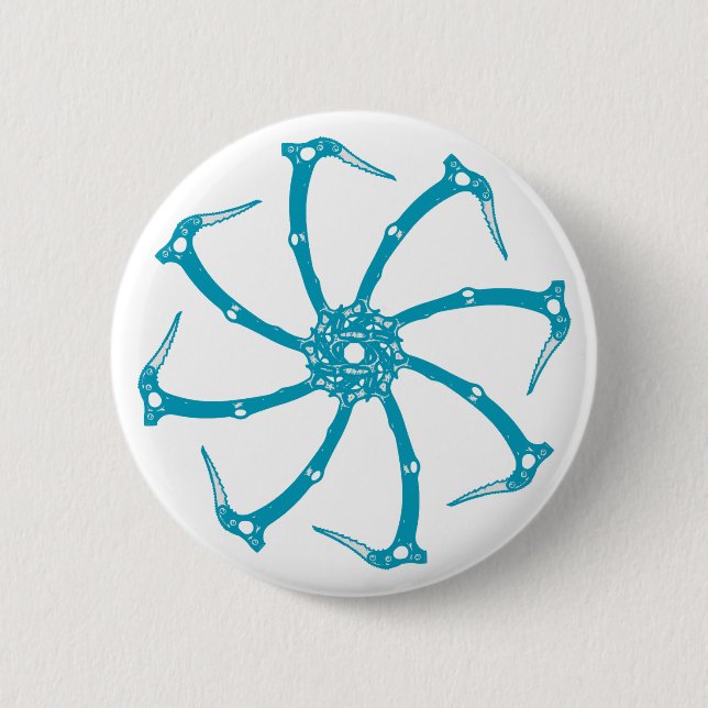 Badge Rond 5 Cm Broche de l'outil de glace (Devant)