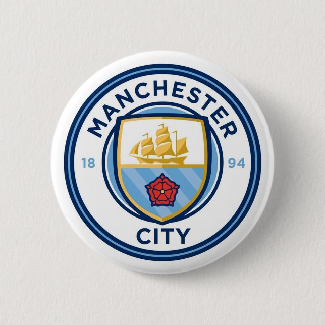 Badge Rond 5 Cm Broche de Manchester City (Devant)