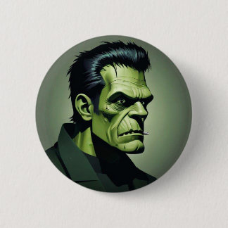 Badge Rond 5 Cm Broche Frankenstein/bouton