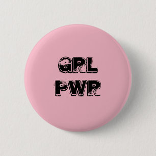 BADGE ROND 5 CM BROCHE GRL PWR