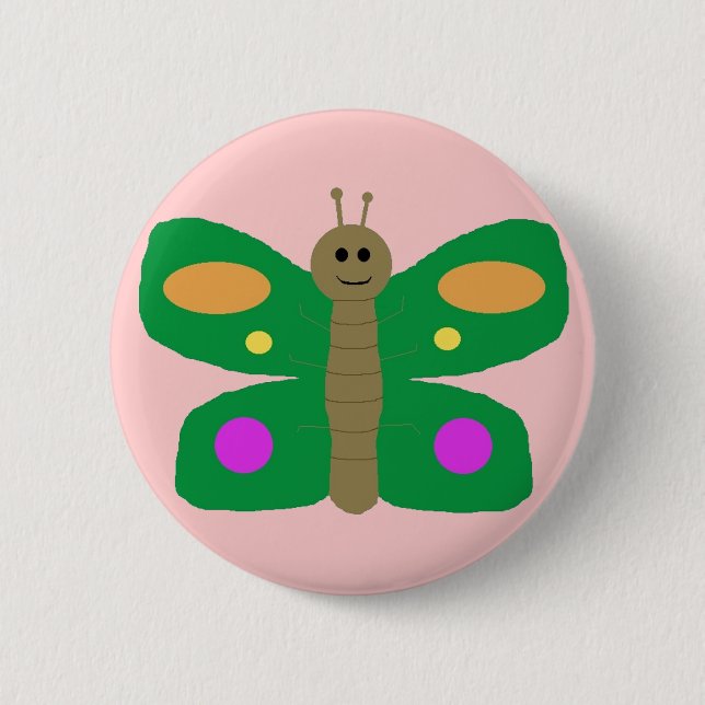 Badge Rond 5 Cm Broche papillon (Devant)