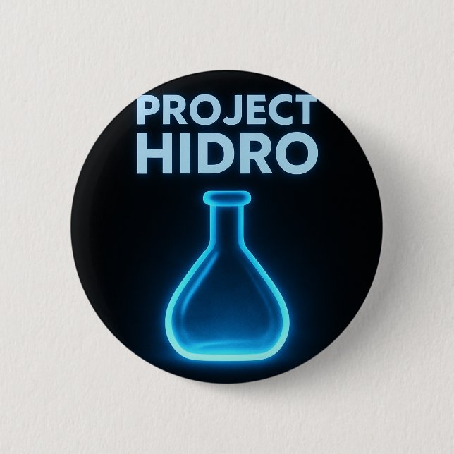 Badge Rond 5 Cm Broche Project Hidro (Devant)