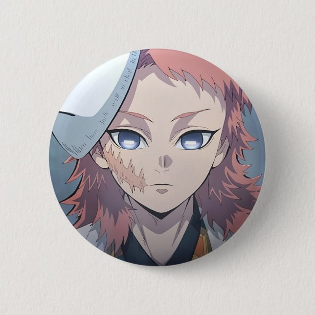 Badge Rond 5 Cm Broche Sabito de l'anime Demon Slayer (Devant)