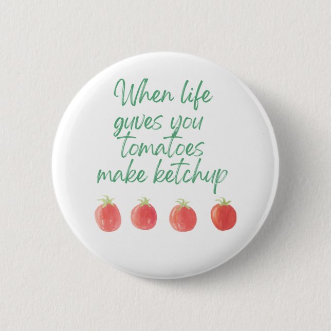 Badge Rond 5 Cm Broche tomate (Devant)