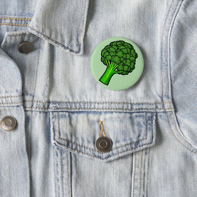 Badge Rond 5 Cm Brocoli (En situation)