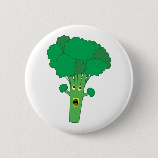 Badge Rond 5 Cm Brocoli Incroyable Drôle Légume (Devant)