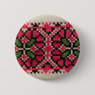 Badge Rond 5 Cm Broderie ukrainienne
