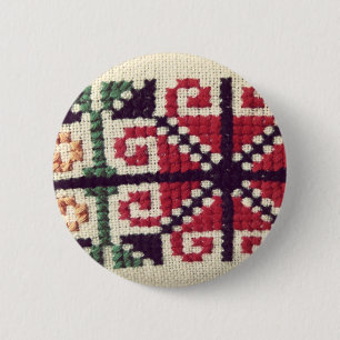 Badge Rond 5 Cm Broderie ukrainienne