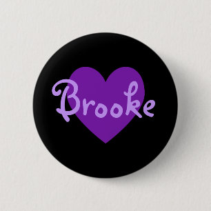 Badge Rond 5 Cm Brooke en violet