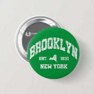 Badge Rond 5 Cm Brooklyn, New York