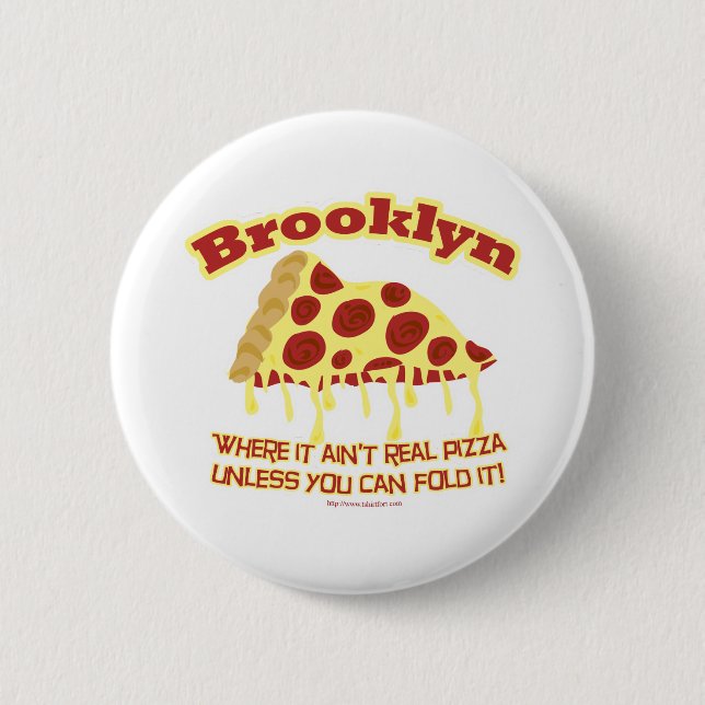 Badge Rond 5 Cm Brooklyn Pizza (Devant)