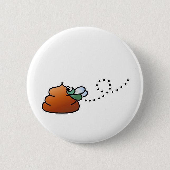 Badge Rond 5 Cm Brootsch le PooPoo (Devant)