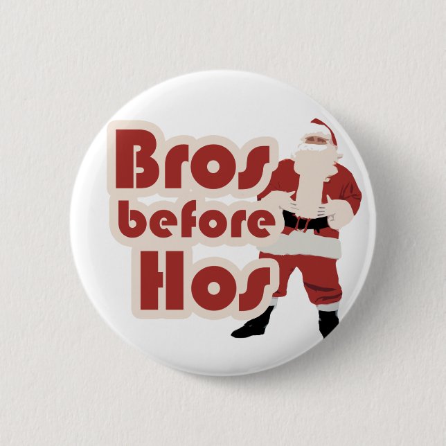 Badge Rond 5 Cm Bros avant Hos Père Noël (Devant)