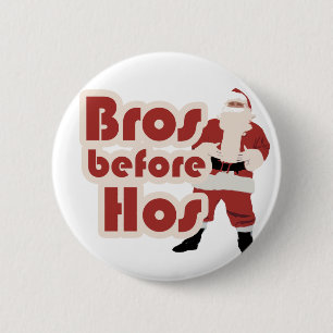 Badge Rond 5 Cm Bros avant Hos Père Noël