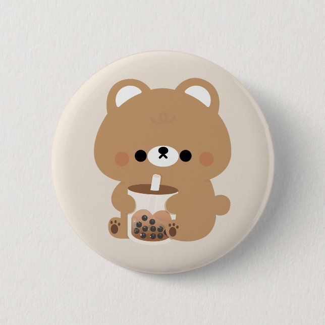 Badge Rond 5 Cm Brown Bear Boba (Devant)