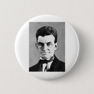 Badge Rond 5 Cm Brown - John / Abolitionniste Martyr du Nord