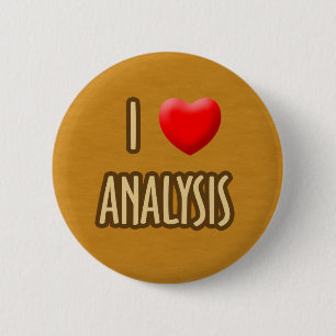 BADGE ROND 5 CM BROWN MODEL - I LOVE ANALYSIS