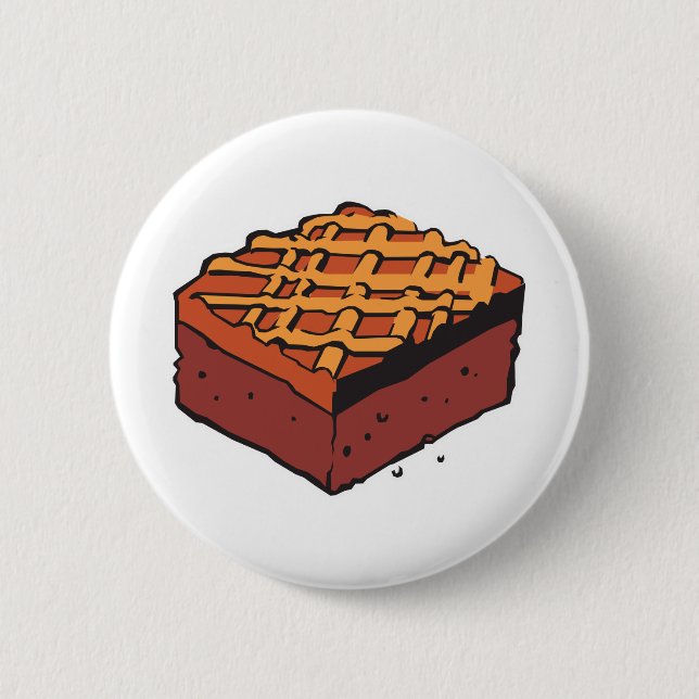 Badge Rond 5 Cm brownie au chocolat (Devant)