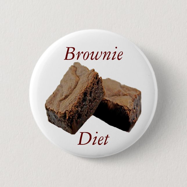 Badge Rond 5 Cm Brownie Diet (Devant)