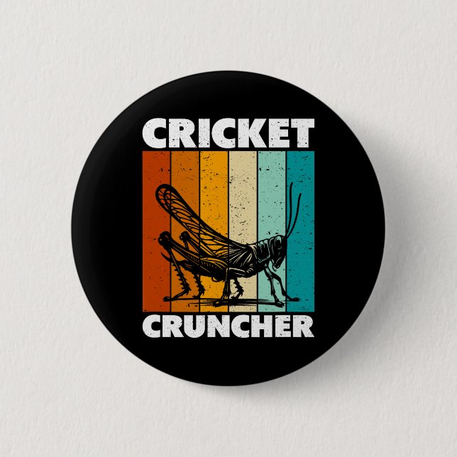 Badge Rond 5 Cm Broyeur de cricket  (Devant)