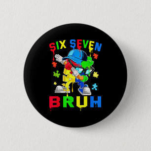 Badge Rond 5 Cm Bruh 67 six sept énigme dabbing sensibilisation au