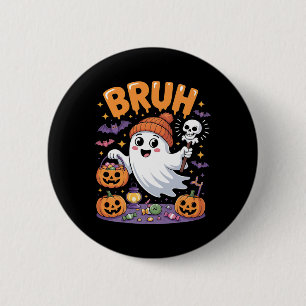 Badge Rond 5 Cm Bruh Ghost Halloween Candy mignonne Ghost Kids