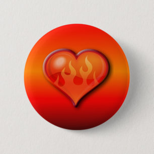 Badge Rond 5 Cm Brûler le coeur flamand