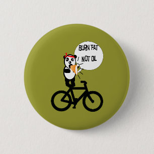 Badge Rond 5 Cm Brûler les graisses, pas l'huile