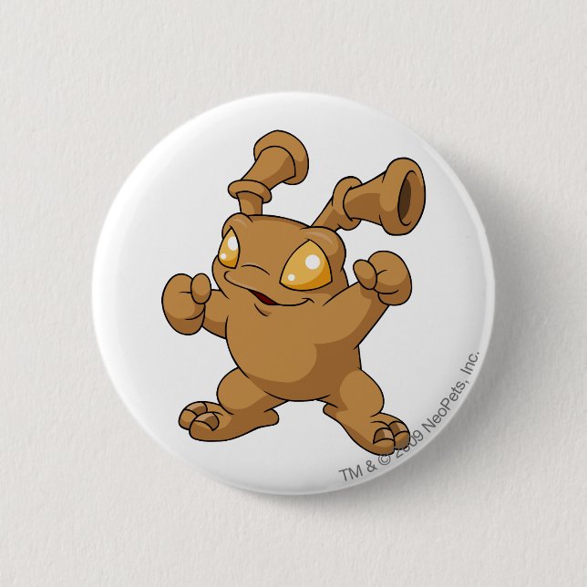 Badge Rond 5 Cm Brun de Grundo (Devant)