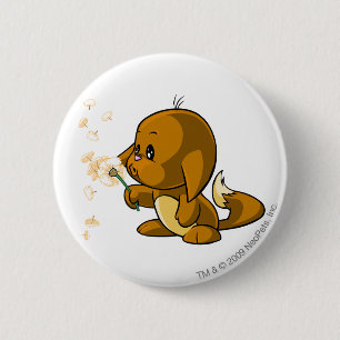 Badge Rond 5 Cm Brun de Kacheek
