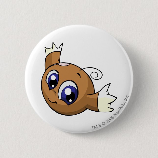 Badge Rond 5 Cm Brun de Kiko (Devant)