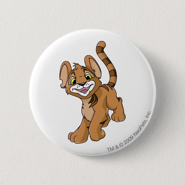 Badge Rond 5 Cm Brun de Kougra (Devant)