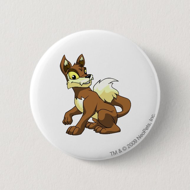 Badge Rond 5 Cm Brun de Lupe (Devant)