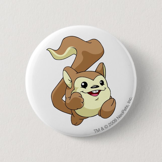 Badge Rond 5 Cm Brun de Meerca (Devant)
