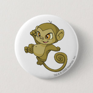 Badge Rond 5 Cm Brun de Mynci