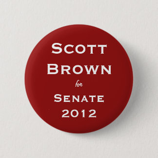 Badge Rond 5 Cm Brun de Scott pour le bouton de sénat