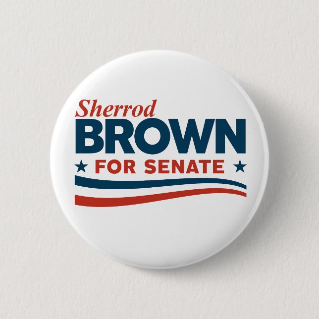 Badge Rond 5 Cm Brun de Sherrod (Devant)