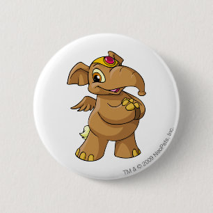 Badge Rond 5 Cm Brun d'Elephante