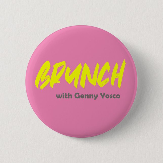 Badge Rond 5 Cm Brunch avec Genny Yosco (Devant)